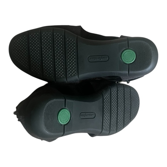 Comfortview summer sandals shoes 7.5 black canvas back zipper strap detail - Picture 8 of 16